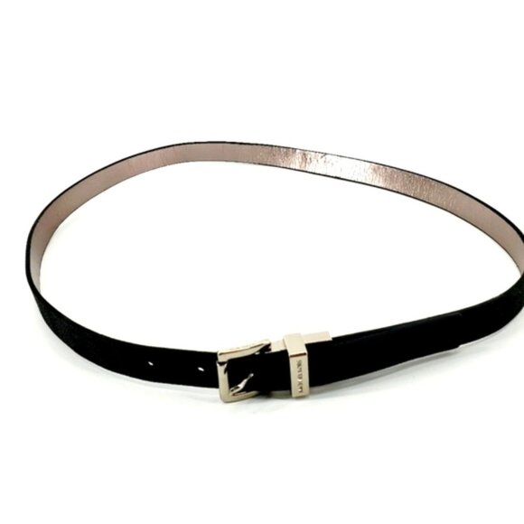 Michael Kors Women's Waist 36" to 39" Black Casual Textured MK Print Belt - Picture 3 of 9